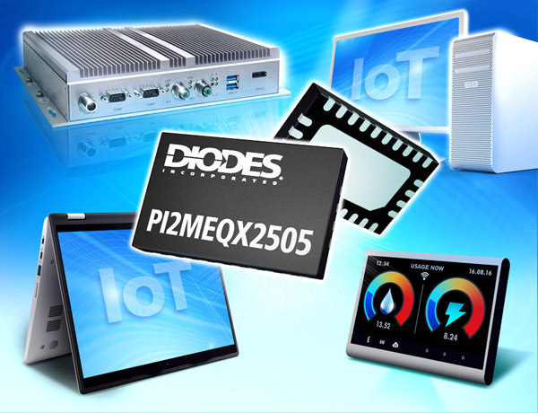 Diodes 公司的低功耗 1.8V、2.5Gbps、4 数据信道 ReDriver 支持 MIPI D-PHY 通讯协议